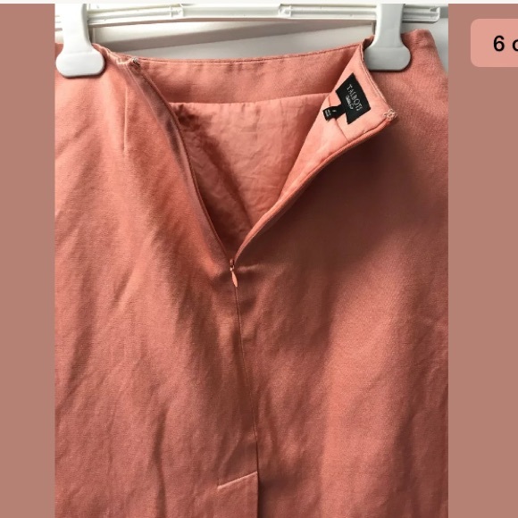 Talbots Women’s Silk Pencil Skirt Peach 4 - Picture 5 of 8